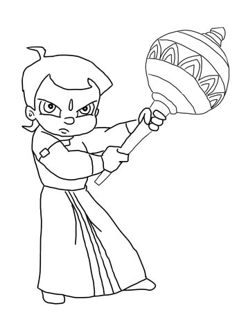 Chhota Bheem And The Curse Of Damyaan Coloring Page